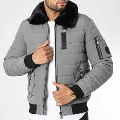 Les meilleures critiques de 👍 Veste Bomber Col Fourrure Solo Gris de Zelys Paris 🎉