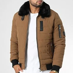Meilleure affaire 🎁 Veste Bomber Col Fourrure Solo Camel de Zelys Paris ❤️ -Zelys Paris Soldes Boutique zelys paris 332513 SOLO KHAKI 20220818T154506 03