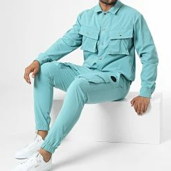 Coupon 🎁 Ensemble Veste Et Pantalon Cargo Lva Bleu Turquoise de Zelys Paris 👏