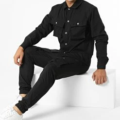 Remise 👍 Ensemble Veste Et Pantalon Cargo Lva Noir de Zelys Paris 😀