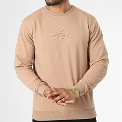 Budget 👍 Sweat Crewneck Rnica Camel de Zelys Paris 🛒 -Zelys Paris Soldes Boutique zelys paris 335252 RNICA BEIGE 20220902T161811 03