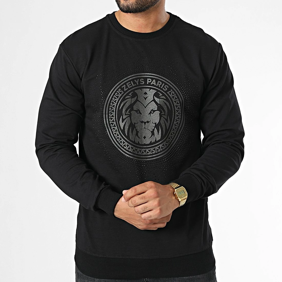 Meilleure affaire 🛒 Sweat Crewneck Strass Resta Noir de Zelys Paris 😀 5 Meilleure affaire 🛒 Sweat Crewneck Strass Resta Noir de Zelys Paris 😀 – Image 3