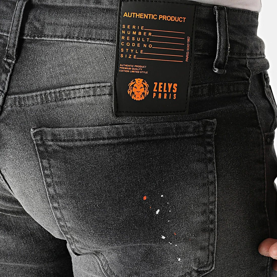 Bon marché 🧨 Jean Skinny Simons Gris Anthracite de Zelys Paris ✨ 4 Bon marché 🧨 Jean Skinny Simons Gris Anthracite de Zelys Paris ✨ – Image 2