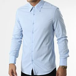 Vente flash ❤️ Chemise Manches Longues Adriano Bleu Clair de Zelys Paris 🎉