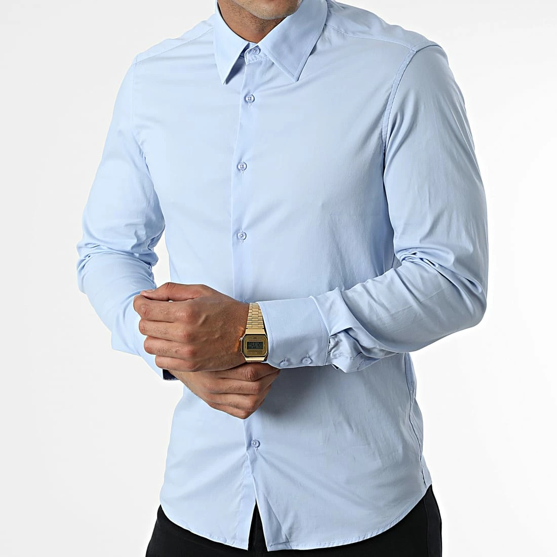 Vente flash ❤️ Chemise Manches Longues Adriano Bleu Clair de Zelys Paris 🎉 5 Vente flash ❤️ Chemise Manches Longues Adriano Bleu Clair de Zelys Paris 🎉 – Image 3