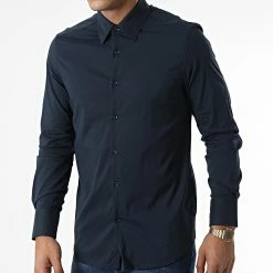 Acheter 🔥 Chemise Manches Longues Adriano Bleu Marine de Zelys Paris 👏