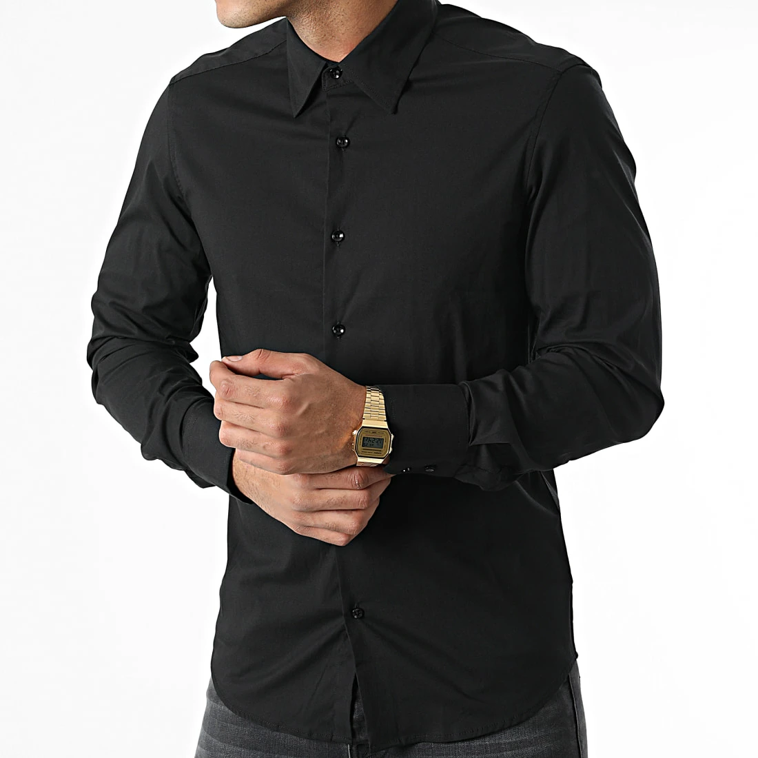 Grosses soldes ⌛ Chemise Manches Longues Adriano Noir de Zelys Paris 🧨 5 Grosses soldes ⌛ Chemise Manches Longues Adriano Noir de Zelys Paris 🧨 – Image 3