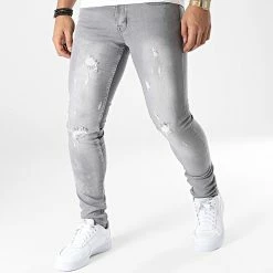 De gros 🔔 Jean Skinny Reda Gris de Zelys Paris 🎁