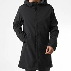 Acheter 🎉 Veste Zippée Capuche Longue Tyson Noir de Zelys Paris ✔️