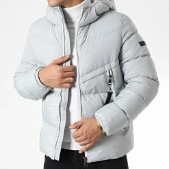 Meilleure vente 🔥 Doudoune Capuche Oga Gris de Zelys Paris 👍