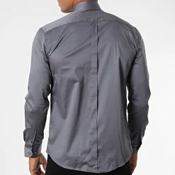 Coupon 👍 Chemise Manches Longues Y3642 Gris Anthracite de Zelys Paris 🤩 -Zelys Paris Soldes Boutique zelys paris 340418 ZELYS Y3642 GREY 20221004T161524 04