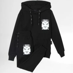 Bon marché ✨ Ensemble De Survetement Enfant Keaver Noir de Zelys Paris 😍