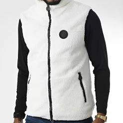 Grosses soldes 🎉 Veste Zippée Fourrure Mouton Sans Manches Pecora Blanc de Zelys Paris ⌛