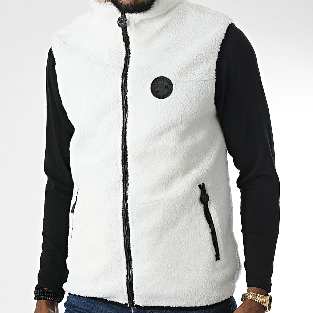 Grosses soldes 🎉 Veste Zippée Fourrure Mouton Sans Manches Pecora Blanc de Zelys Paris ⌛ 3 Grosses soldes 🎉 Veste Zippée Fourrure Mouton Sans Manches Pecora Blanc de Zelys Paris ⌛