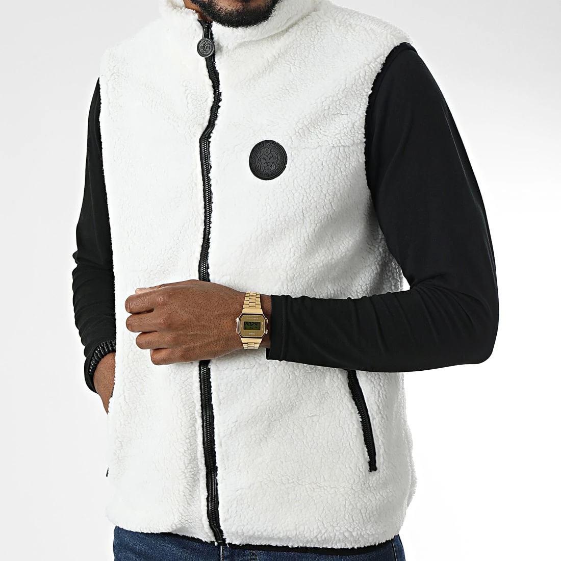 Grosses soldes 🎉 Veste Zippée Fourrure Mouton Sans Manches Pecora Blanc de Zelys Paris ⌛ 5 Grosses soldes 🎉 Veste Zippée Fourrure Mouton Sans Manches Pecora Blanc de Zelys Paris ⌛ – Image 3