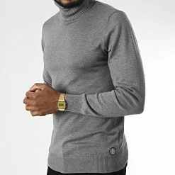 Sortie ⌛ Pull Col Roulé Ocean Gris Chiné de Zelys Paris 💯 -Zelys Paris Soldes Boutique zelys paris 346398 OCEAN GREY 20221031T145332 03