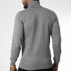 Sortie ⌛ Pull Col Roulé Ocean Gris Chiné de Zelys Paris 💯 -Zelys Paris Soldes Boutique zelys paris 346398 OCEAN GREY 20221031T145334 04