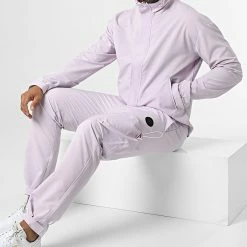 Sortie 🧨 Ensemble Veste Zippée Et Pantalon Cargo Travis Violet Clair de Zelys Paris 🔔