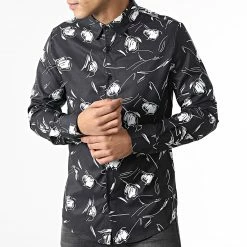 Promo ✔️ Chemise Manches Longues Adam Noir de Zelys Paris 🎁 -Zelys Paris Soldes Boutique zelys paris 346465 ADAM BLACK 20221108T155810 03